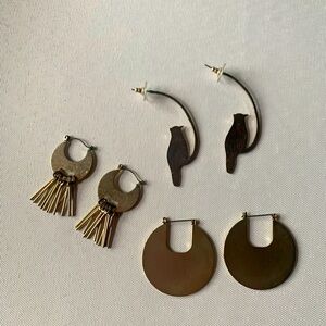 Brass Metal Earrings